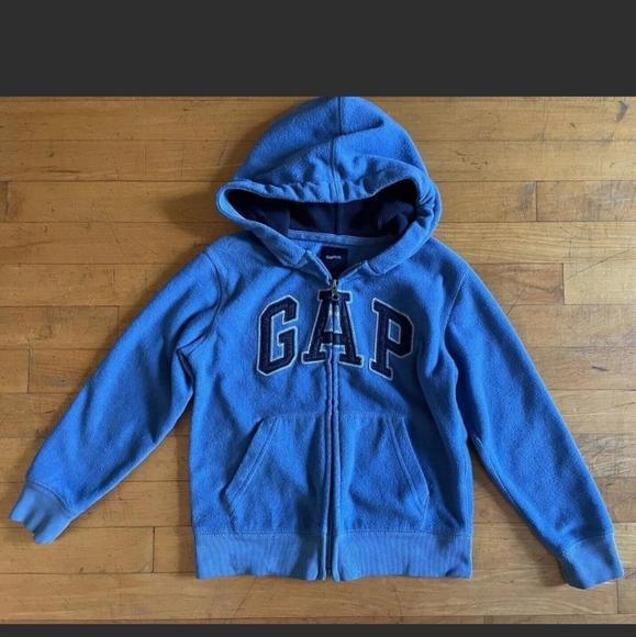 GAP KIDS YOUTH SIZE Small 6-7 BLUE FLEECE HOODIE SWEATSHIRT - Picture 7 of 12